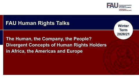 Towards entry "FAU Human Rights Talks Winter Term 2020/21"