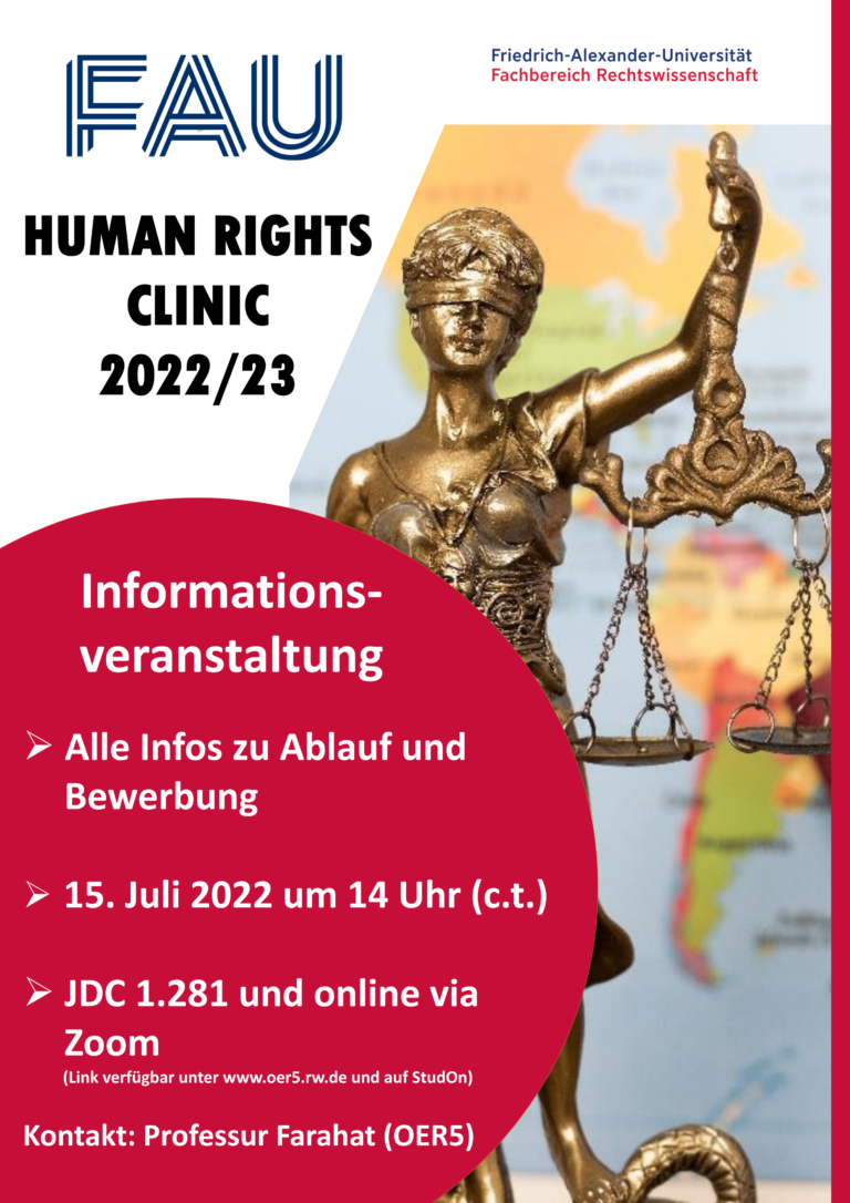 Information event on the FAU Human Rights Clinic 2022/23