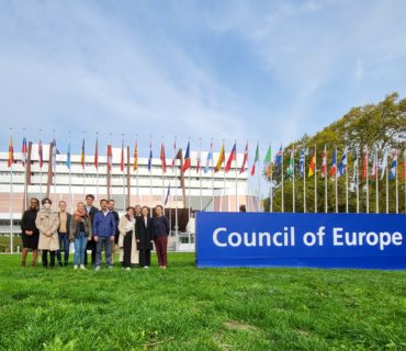 Participants in front of the Council of Europe
